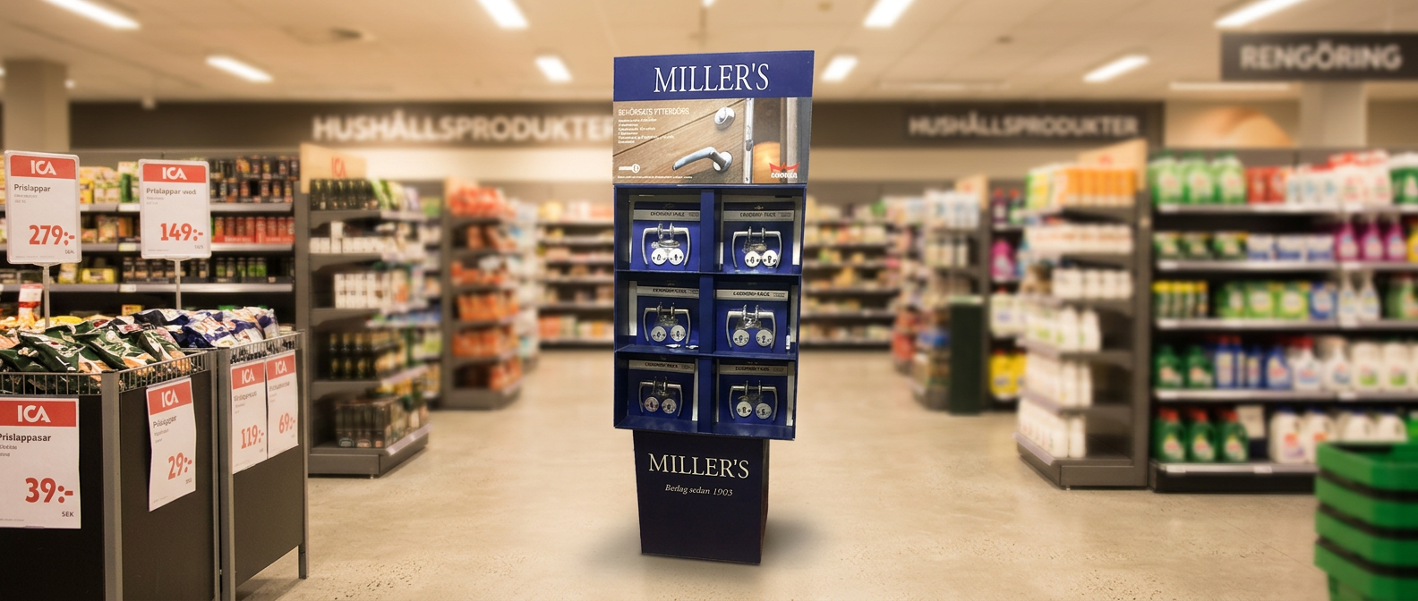 Golvställ för produktpaket
